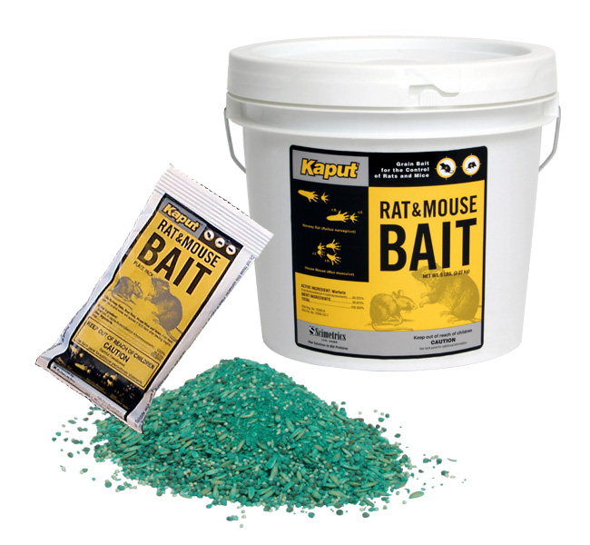 Kaput Rat & Mouse Bait kill rats, mice, and voles.